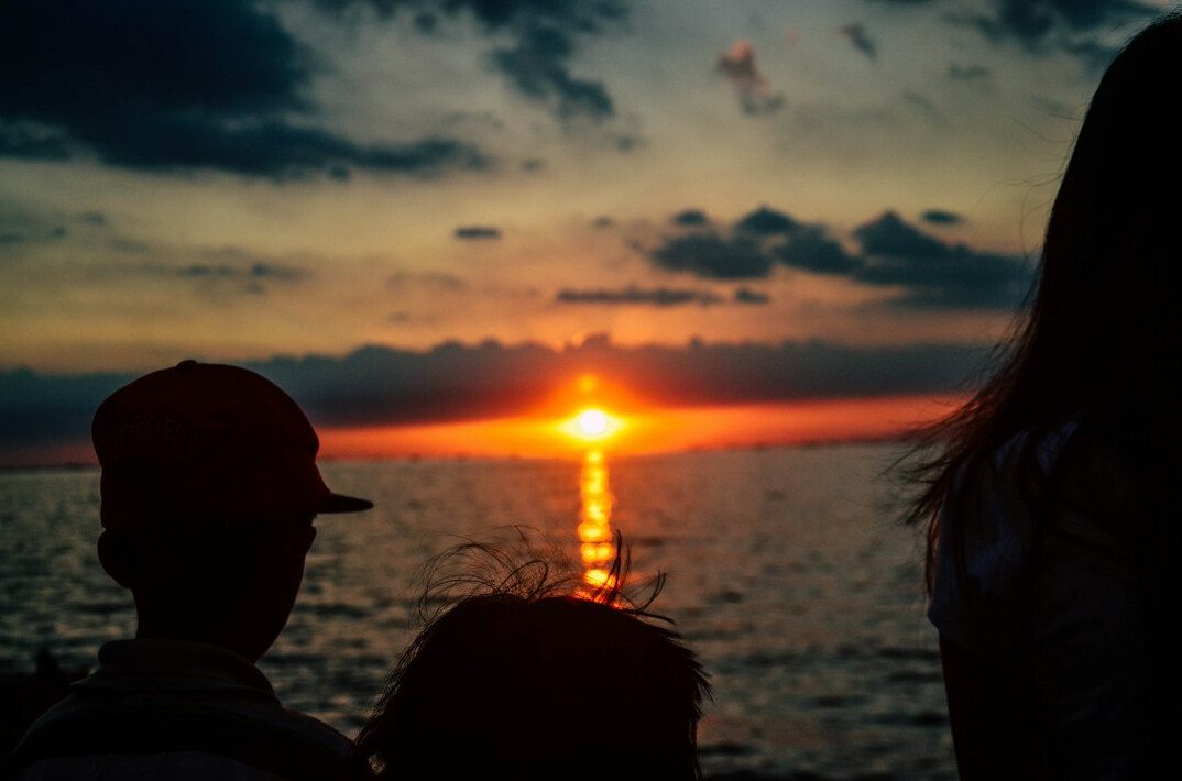 young people looking at horizon