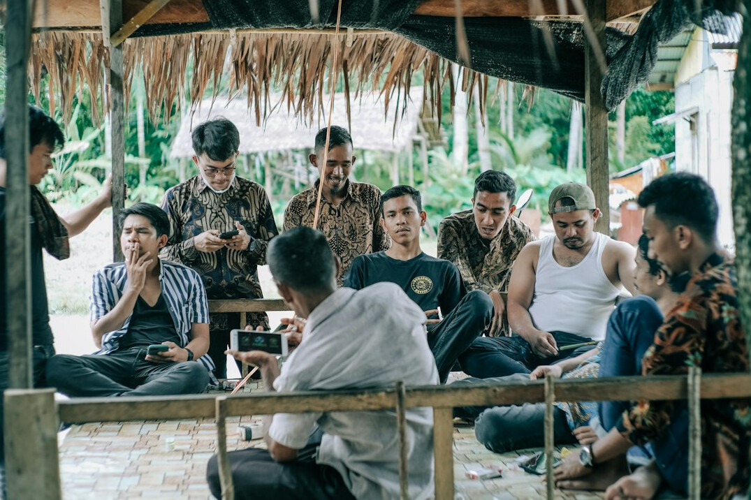 young adults discussing climate issues