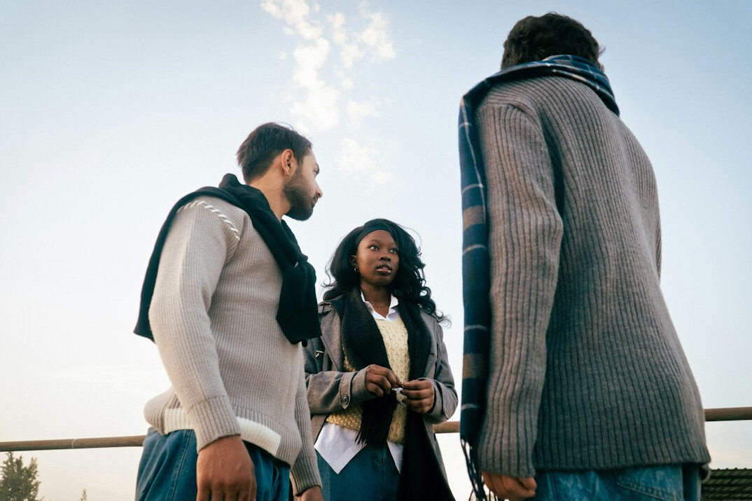diverse people talking together